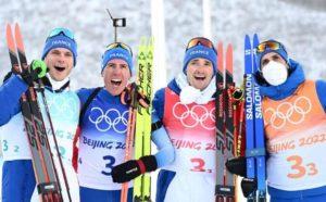 Biathlon-Relais 4x7,5 km-Emilien JACQUELIN, Quentin FILLON-MAILLET, Fabien CLAUDE et Simon DESTHIEUX